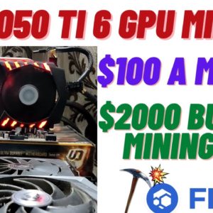 6 GPU GTX 1050 Ti Mining Rig! Return on Investment and Profits on Flux!