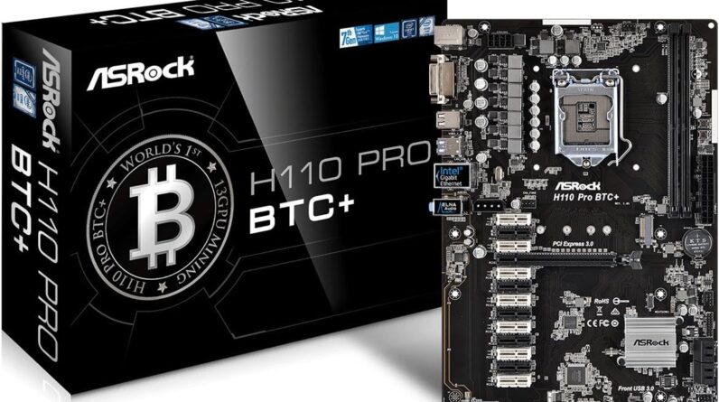 ASRock H110 Pro BTC+ 13GPU Mining Motherboard Cryptocurrency Review 1 asrock h110 pro btc 13gpu mining motherboard cryptocurrency review